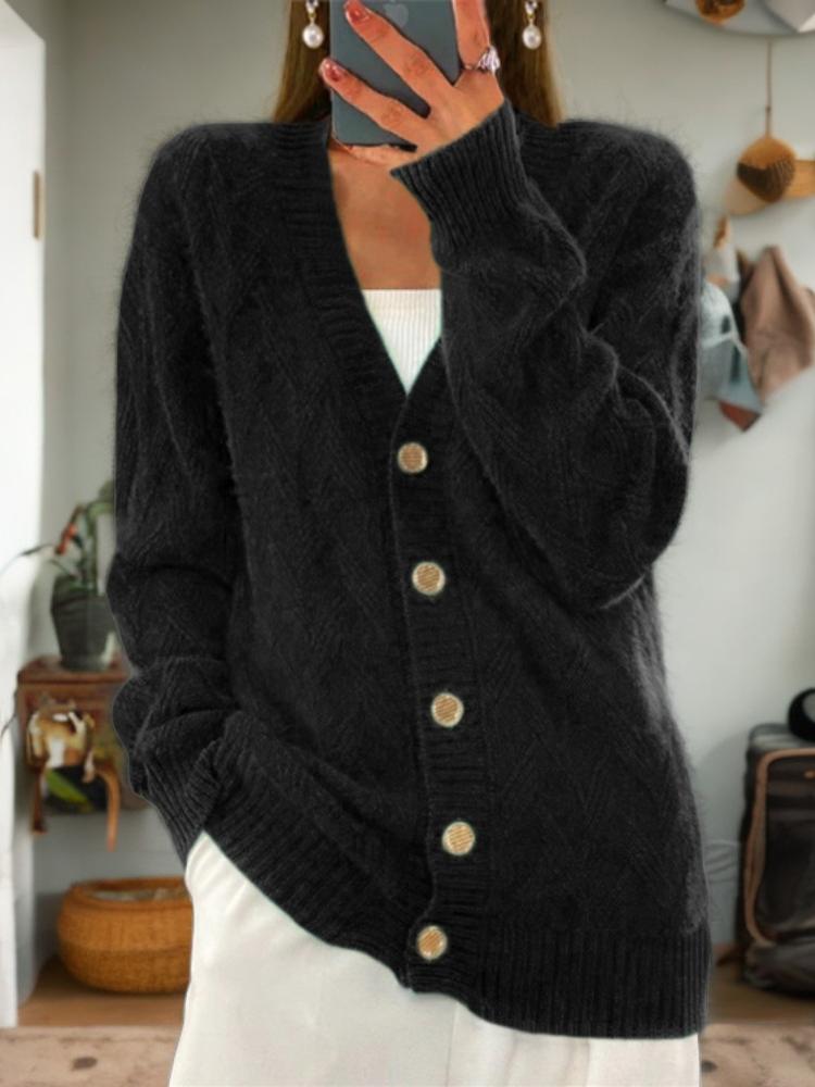 Cardigan en maille à boutons sur le devant pour femme