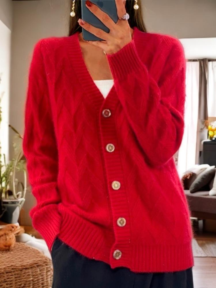 Cardigan en maille à boutons sur le devant pour femme