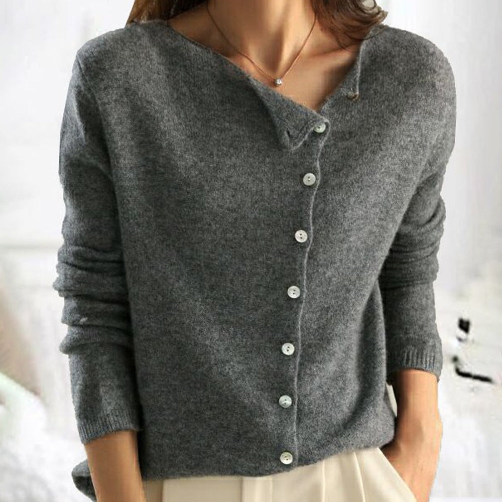 Cardigan femme à boutons - coupe décontractée
