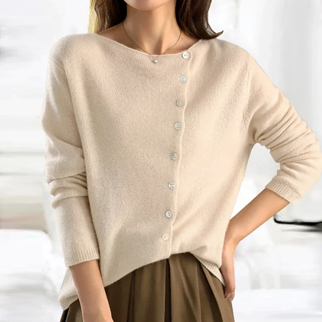 Cardigan femme à boutons - coupe décontractée