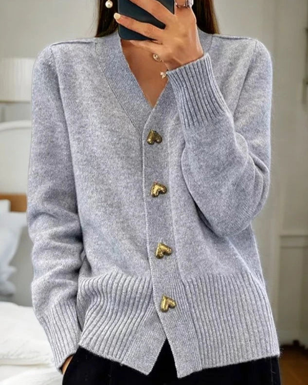 Cardigan femme à fermeture boutonnée