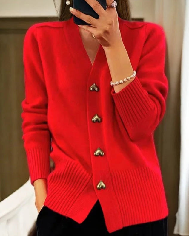 Cardigan femme à fermeture boutonnée