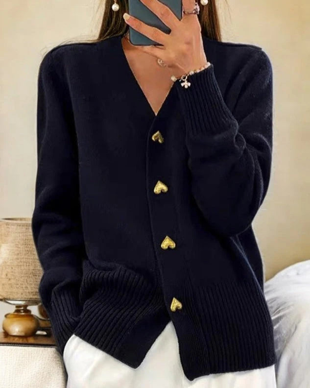 Cardigan femme à fermeture boutonnée