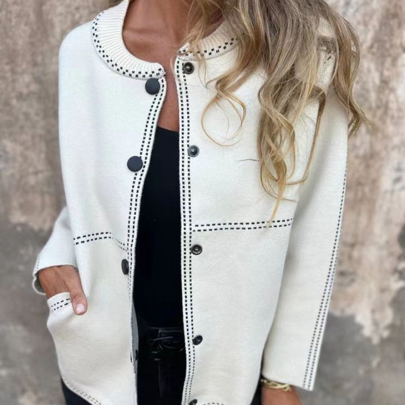 Cardigan femme boutonné devant