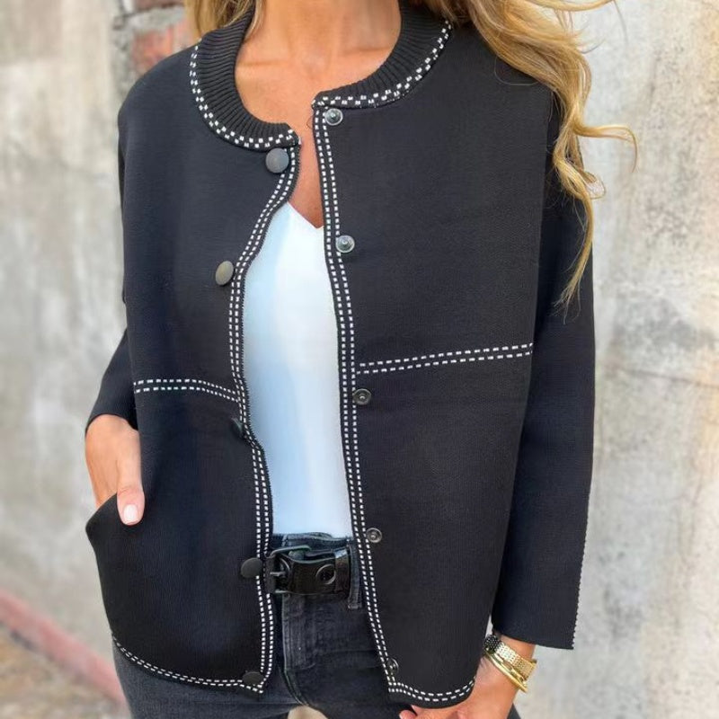 Cardigan femme boutonné devant