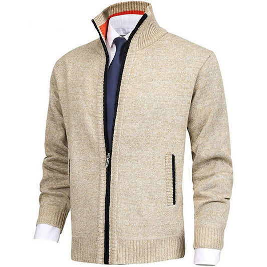 Cardigan homme à fermeture zippée intégrale