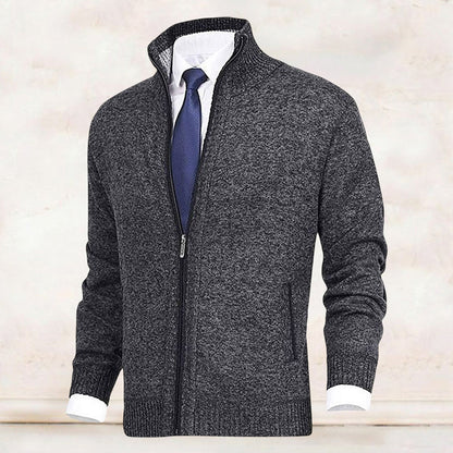 Cardigan homme à fermeture zippée intégrale