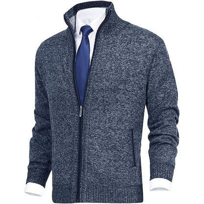 Cardigan homme à fermeture zippée intégrale