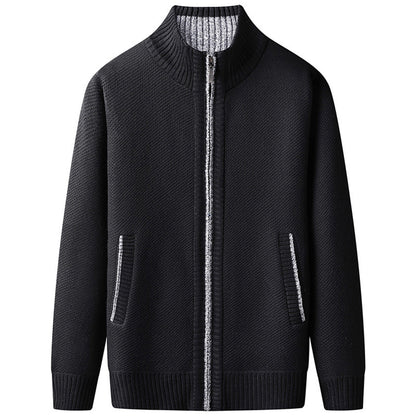 Cardigan homme à fermeture zippée intégrale