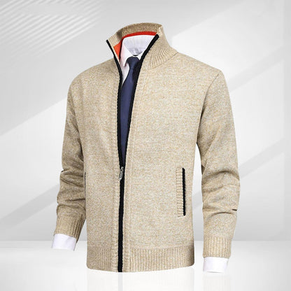 Cardigan homme à fermeture zippée intégrale