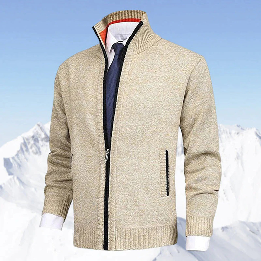 Cardigan homme à fermeture zippée intégrale
