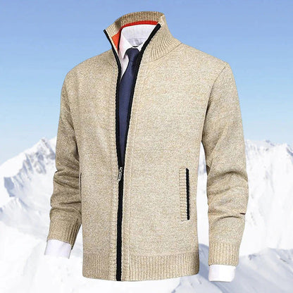 Cardigan homme à fermeture zippée intégrale
