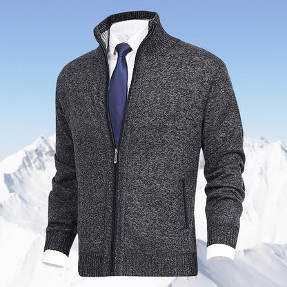 Cardigan homme à fermeture zippée intégrale
