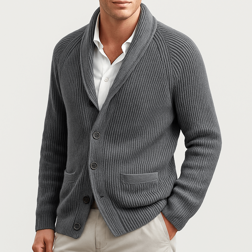 Cardigan homme boutonné