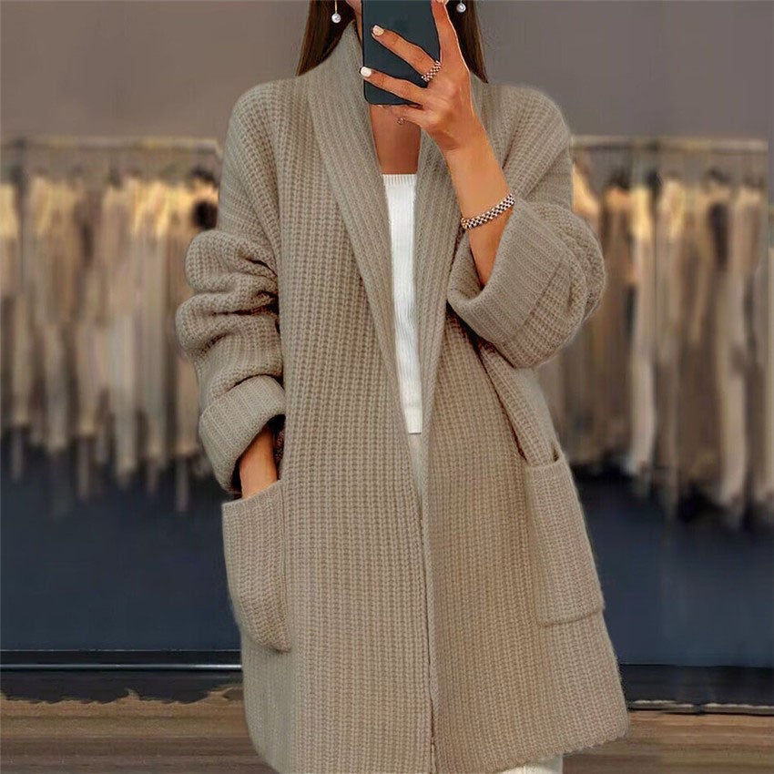 Cardigan oversize femme ouvert devant