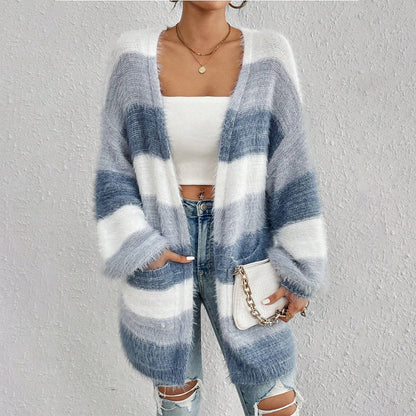 Cardigan oversize ouvert pour femme