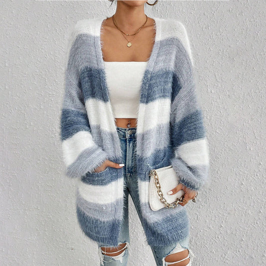 Cardigan oversize ouvert pour femme