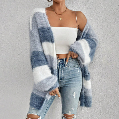 Cardigan oversize ouvert pour femme