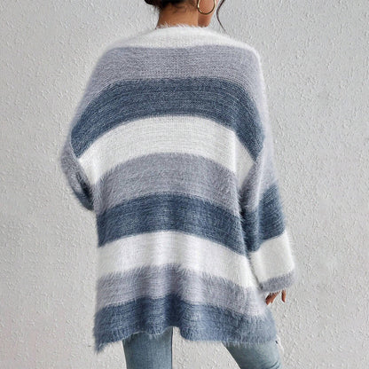 Cardigan oversize ouvert pour femme