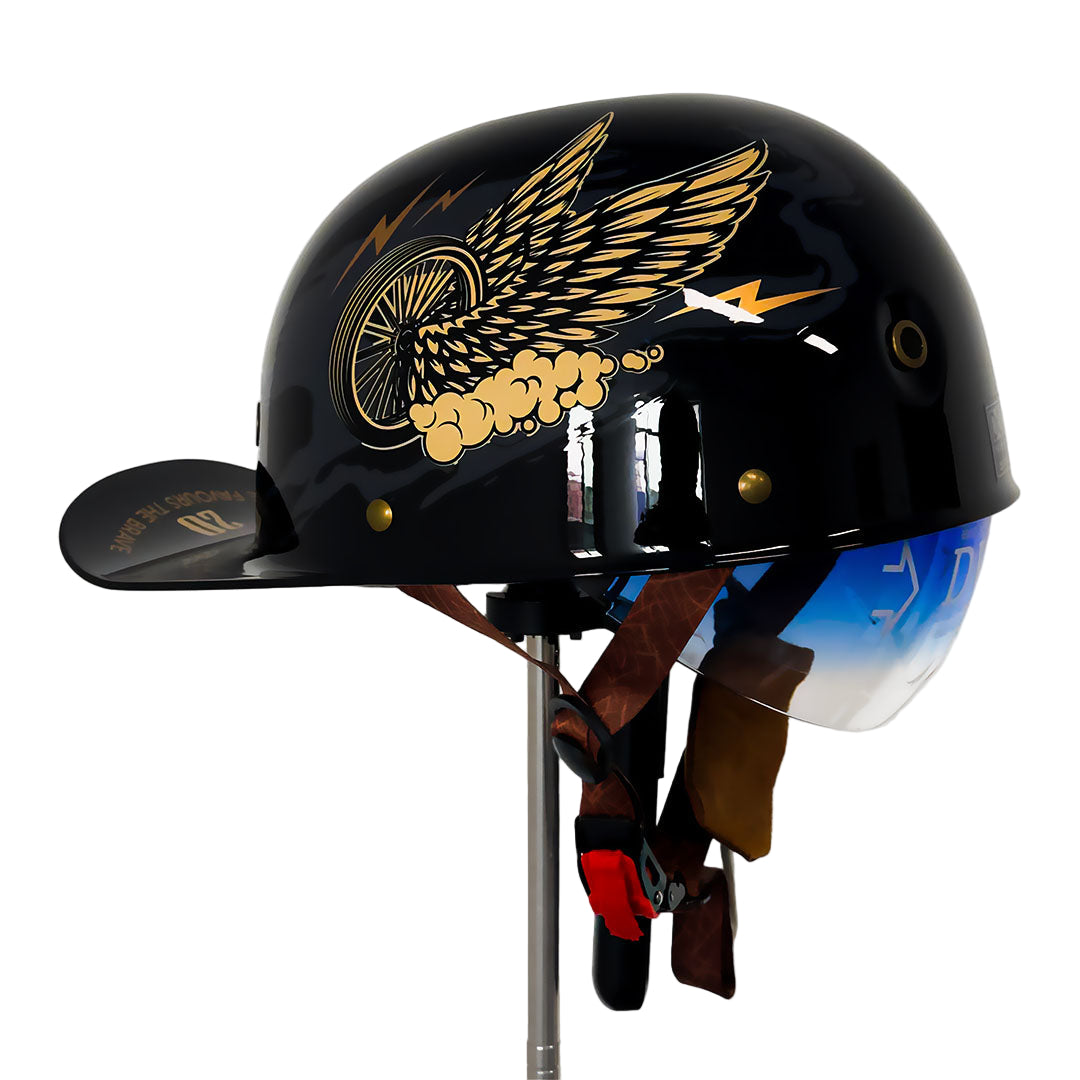 Casque de moto style casquette de baseball