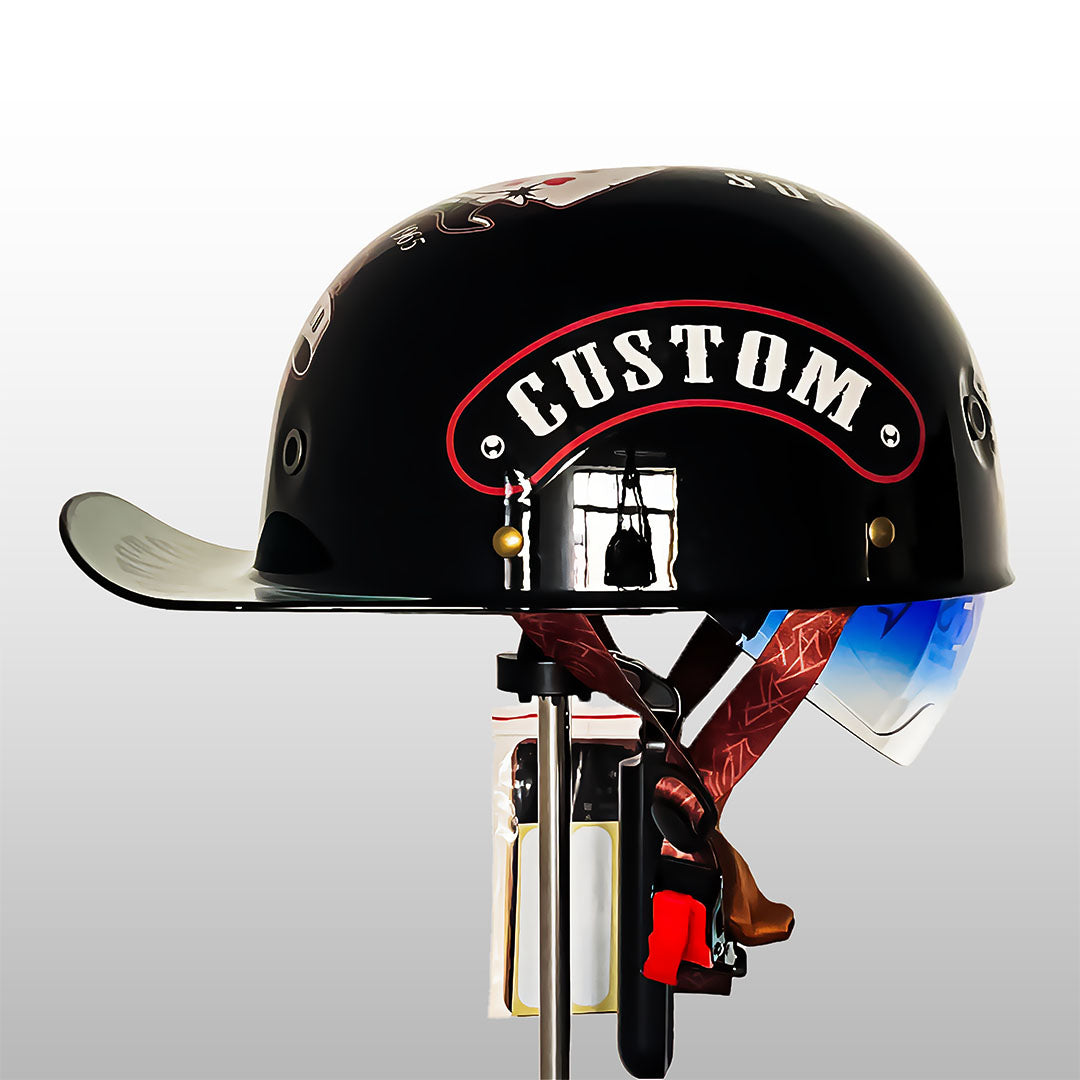 Casque de moto style casquette de baseball