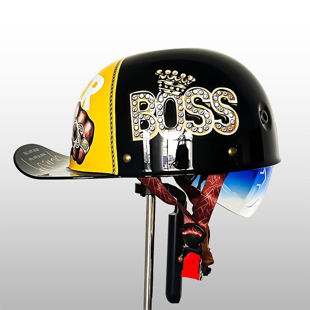 Casque de moto style casquette de baseball