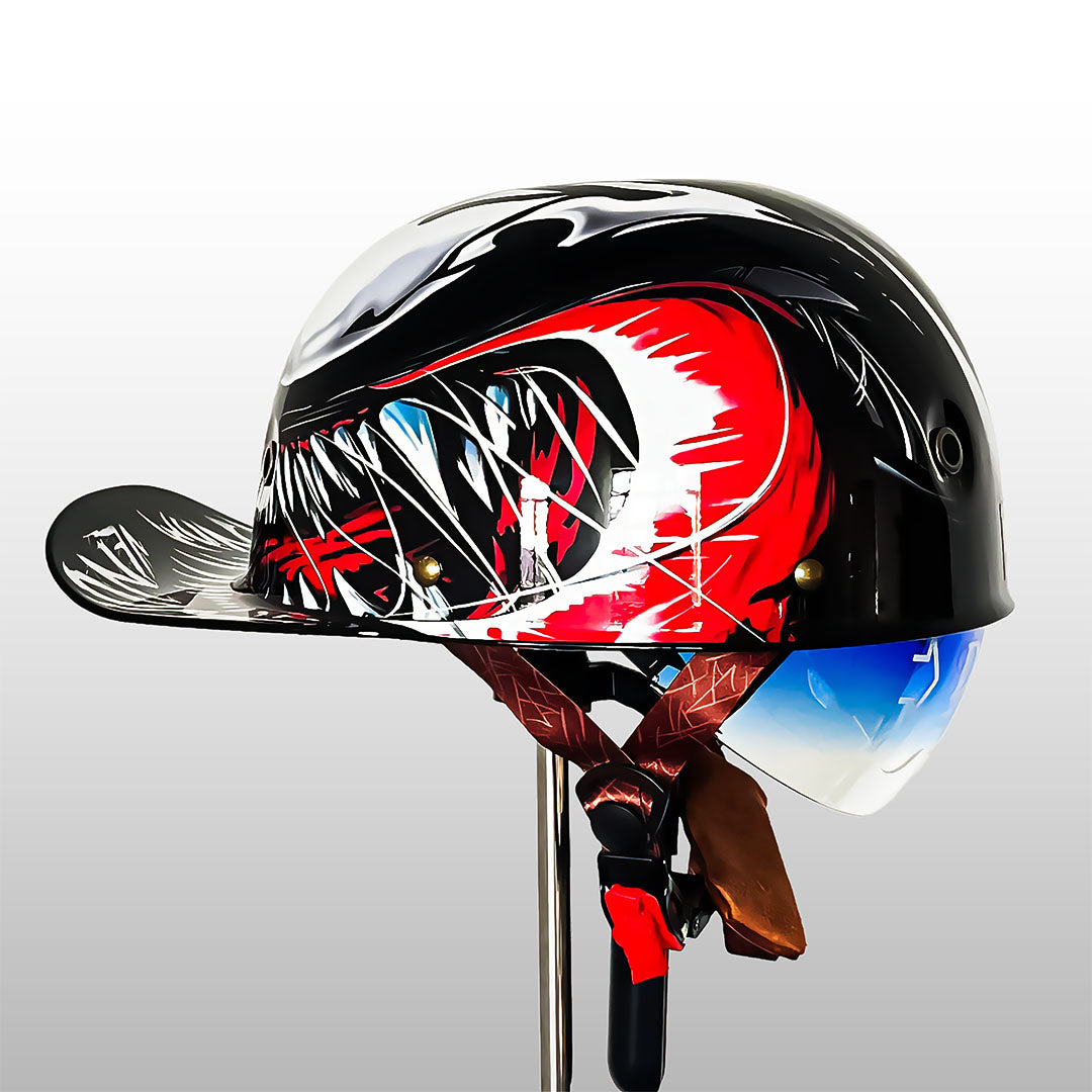 Casque de moto style casquette de baseball
