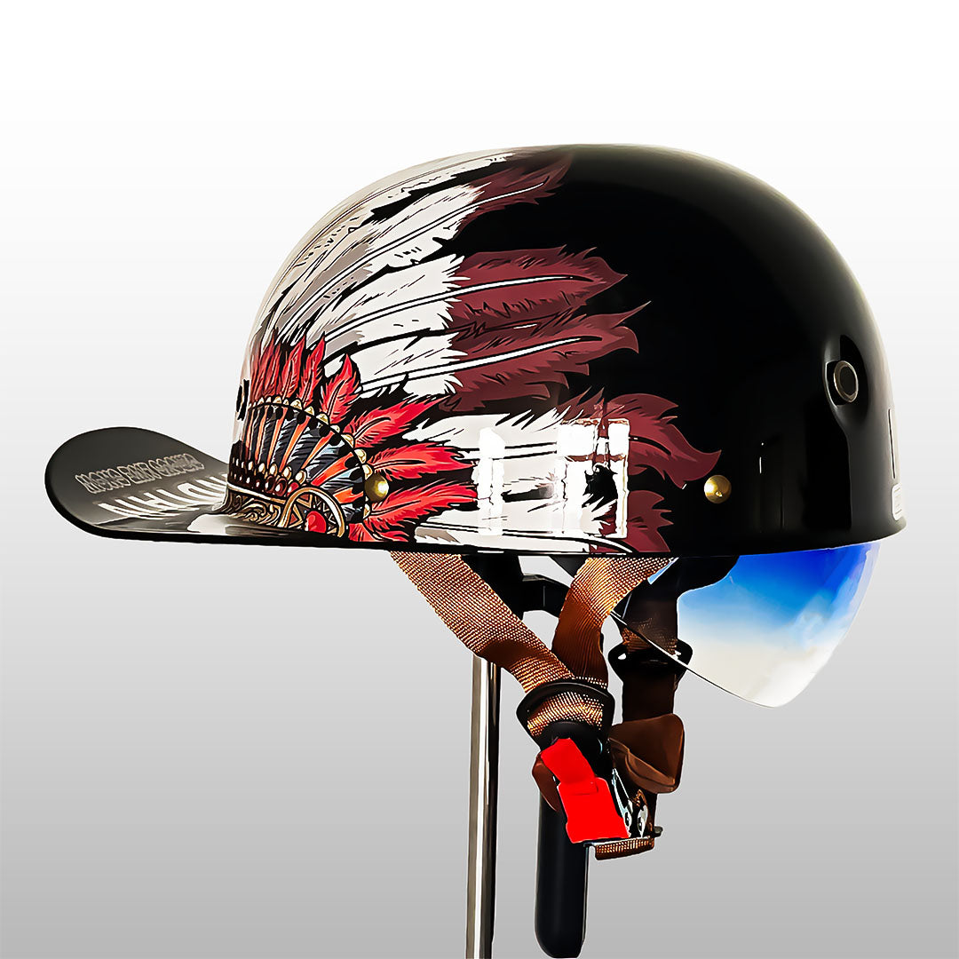 Casque de moto style casquette de baseball