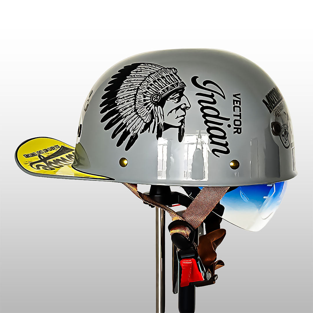Casque de moto style casquette de baseball