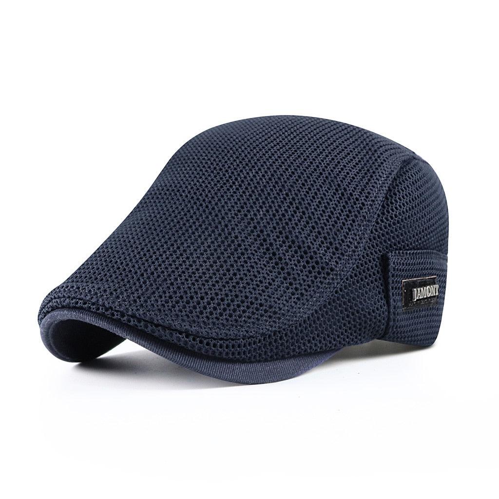 Casquette plate de conducteur en mesh respirante pour homme