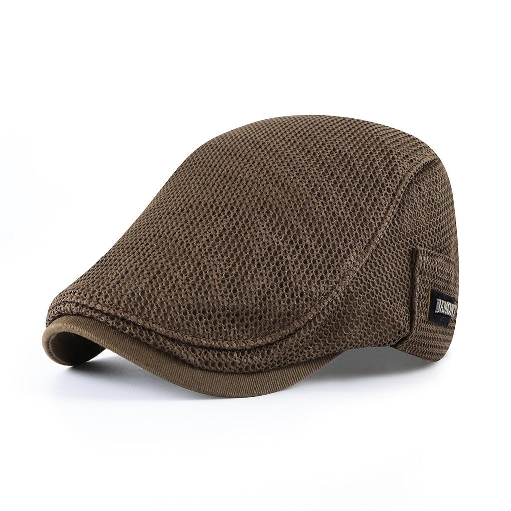 Casquette plate de conducteur en mesh respirante pour homme