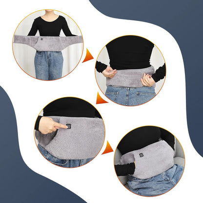 Ceinture chauffante électrique pour femme avec poche kangourou et trois niveaux de chaleur