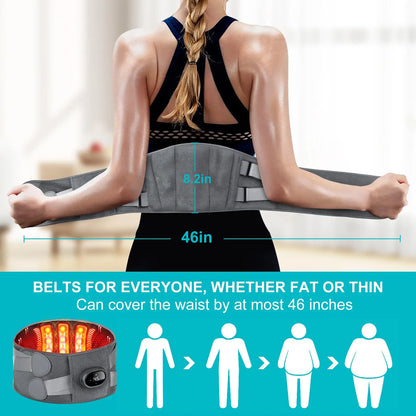 Ceinture chauffante infrarouge et masseur lombaire unisexe