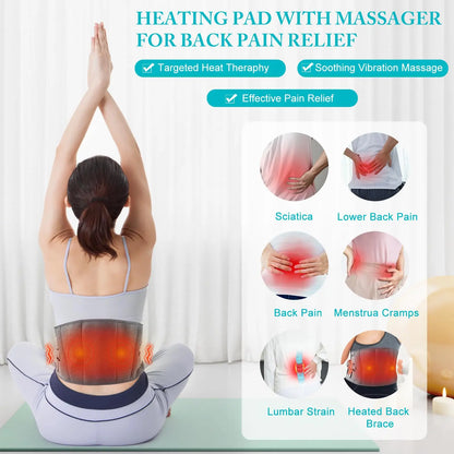 Ceinture chauffante infrarouge et masseur lombaire unisexe