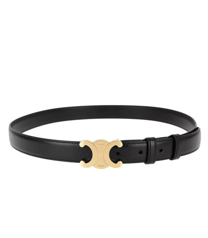 Ceinture femme à boucle dorée, style chic