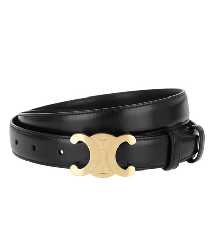 Ceinture femme à boucle dorée, style chic