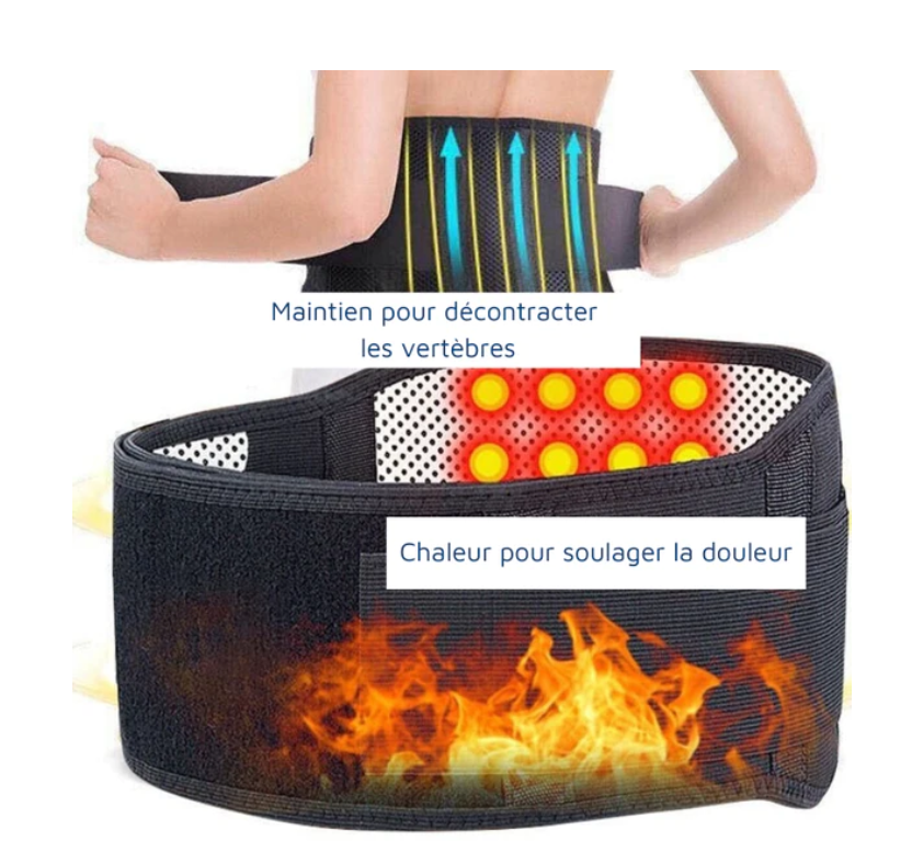 Ceinture lombaire chauffante magnétique