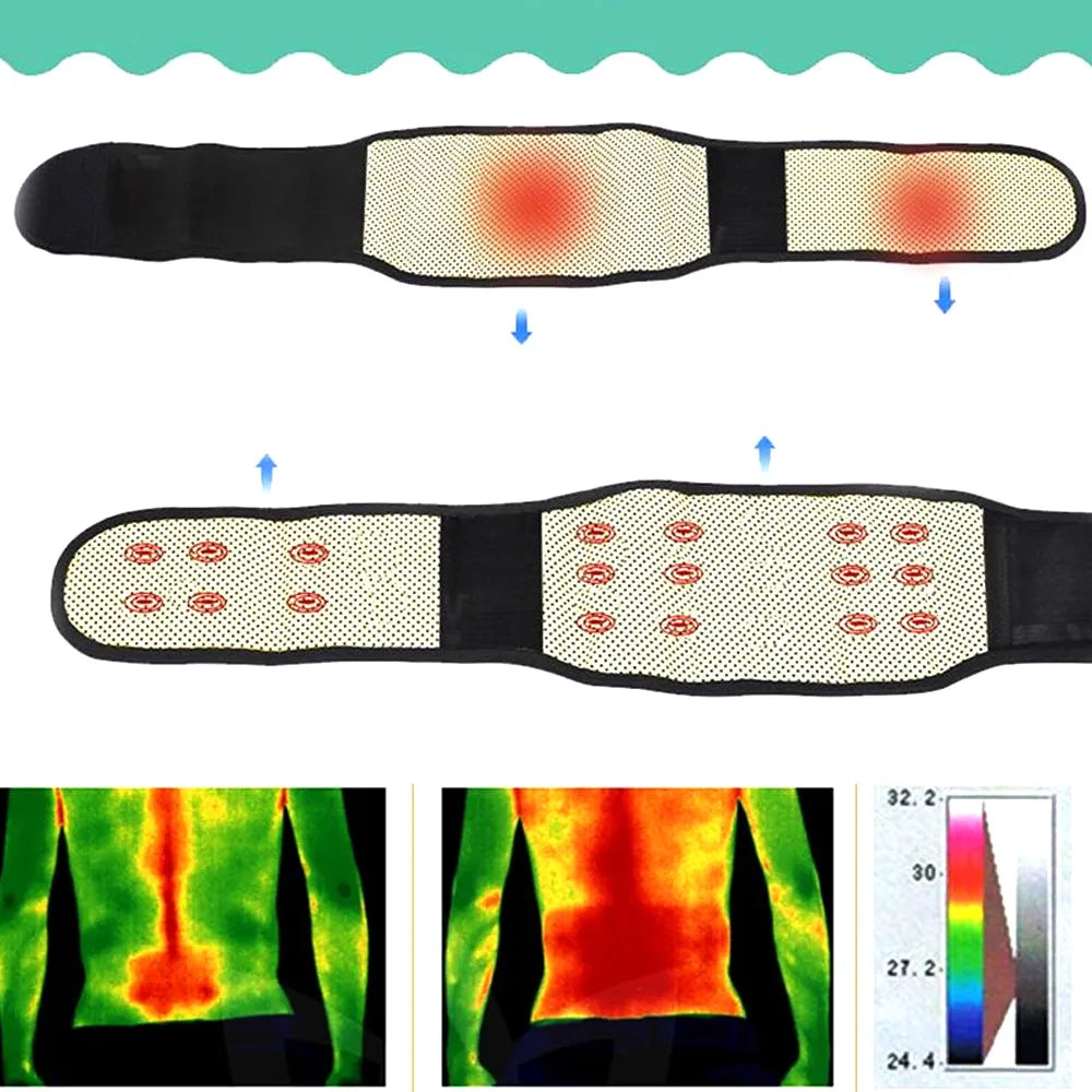 Ceinture lombaire chauffante magnétique