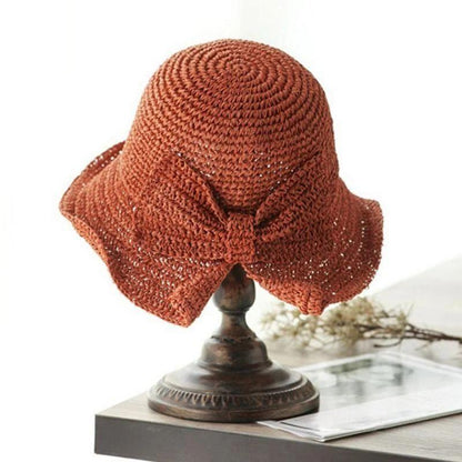 Chapeau d’été avec bord et nœud