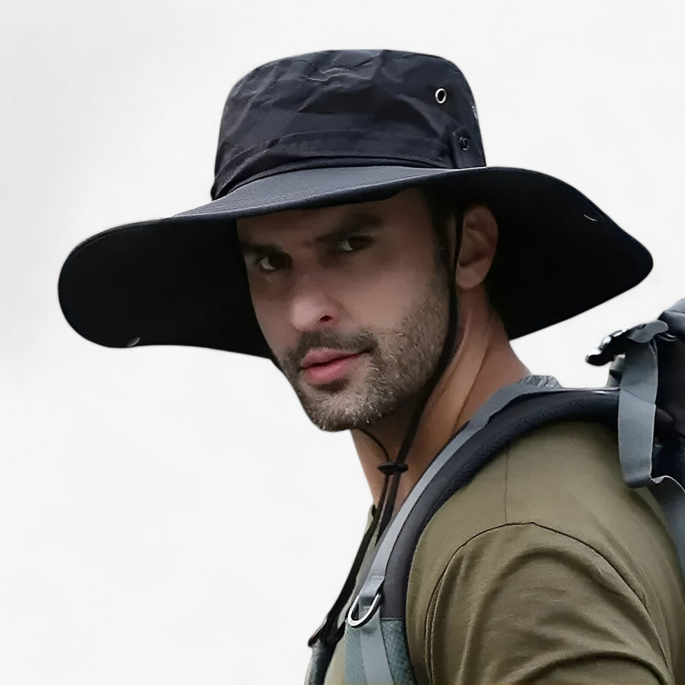 Chapeau de soleil à large bord avec protection UV