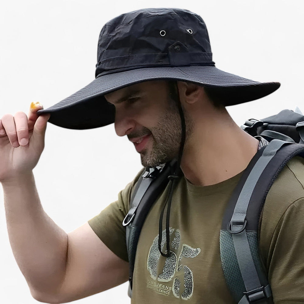 Chapeau de soleil à large bord avec protection UV