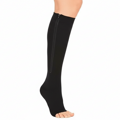 Chaussettes de compression à fermeture éclair pour soutien et soulagement