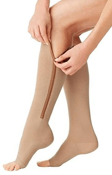 Chaussettes de compression à fermeture éclair pour soutien et soulagement
