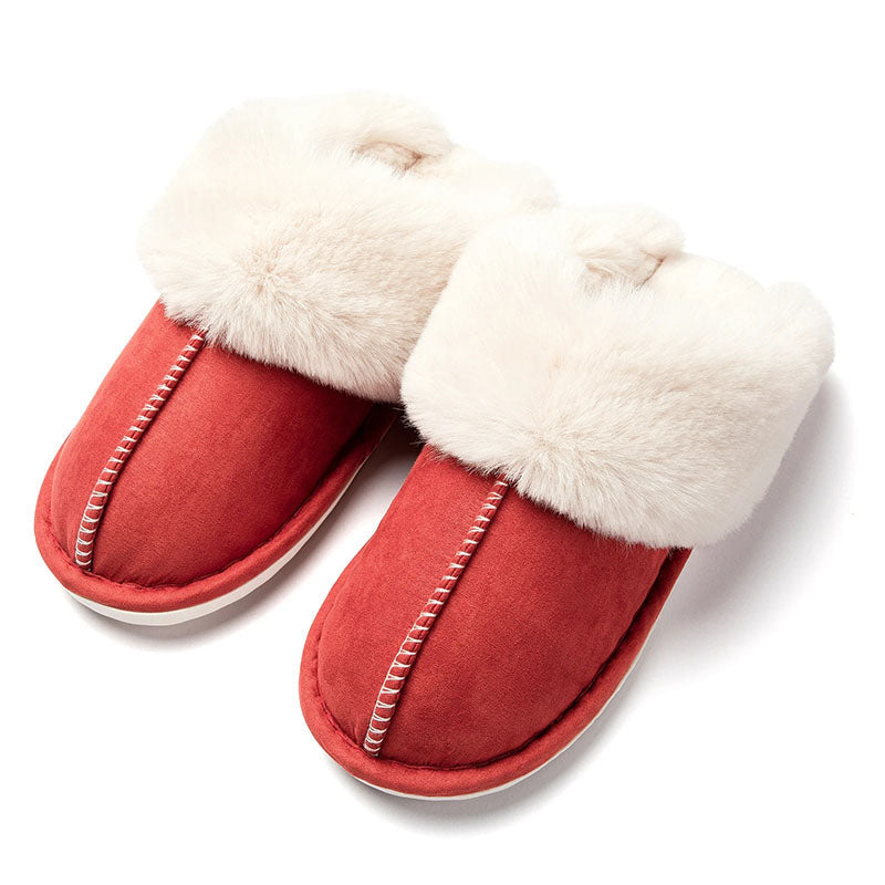 Chaussons à doublure chaude et douce, semelle antidérapante