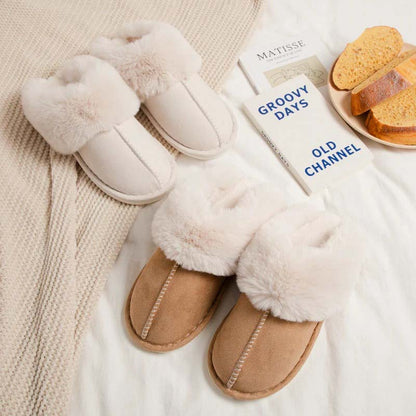 Chaussons à doublure chaude et douce, semelle antidérapante