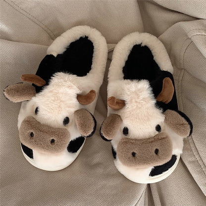 Chaussons animaux pelucheux
