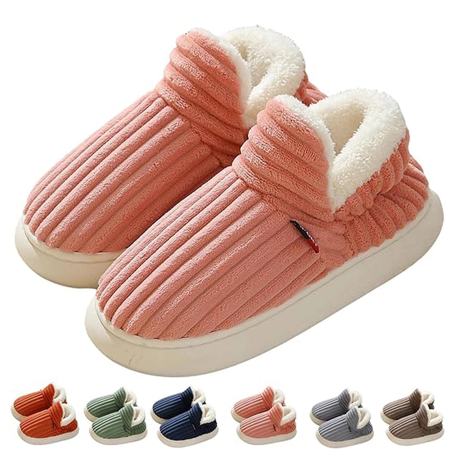 Chaussons avec doublure moelleuse et semelle antidérapante