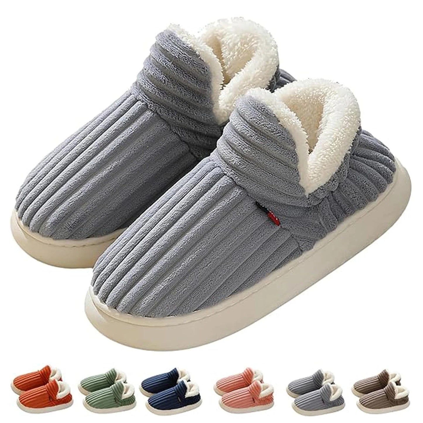 Chaussons avec doublure moelleuse et semelle antidérapante