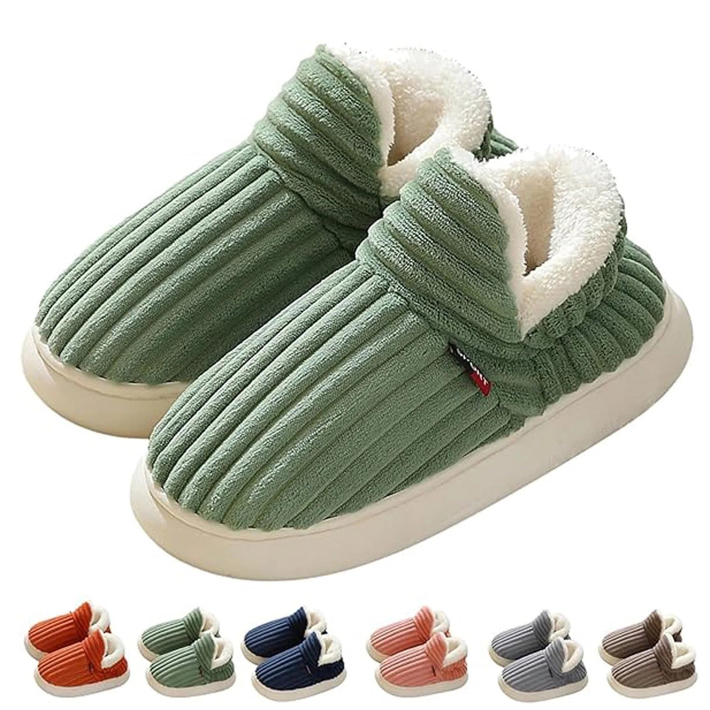 Chaussons avec doublure moelleuse et semelle antidérapante
