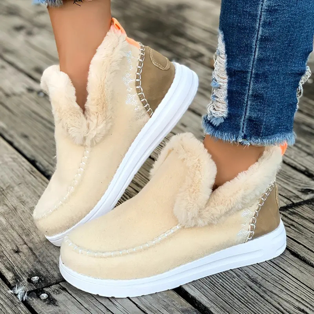 Chaussons d’hiver douillets à doublure polaire pour femmes